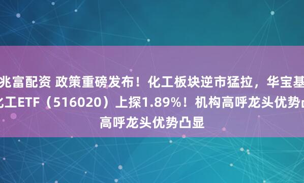 兆富配资 政策重磅发布！化工板块逆市猛拉，华宝基金化工ETF（516020）上探1.89%！机构高呼龙头优势凸显